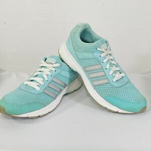Adidas Running Shoes Womens 9.5 Cloudfoam Aqua Blue Sneakers Trainers AQ1527